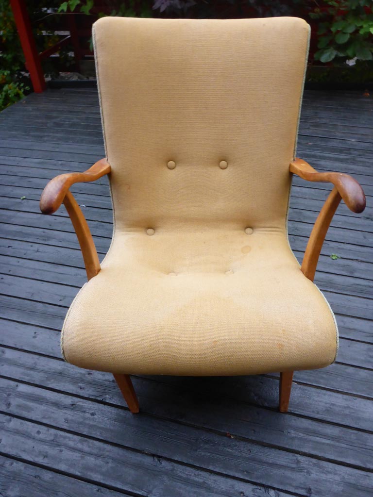 "Før" bildet av stolen fra Drøbak